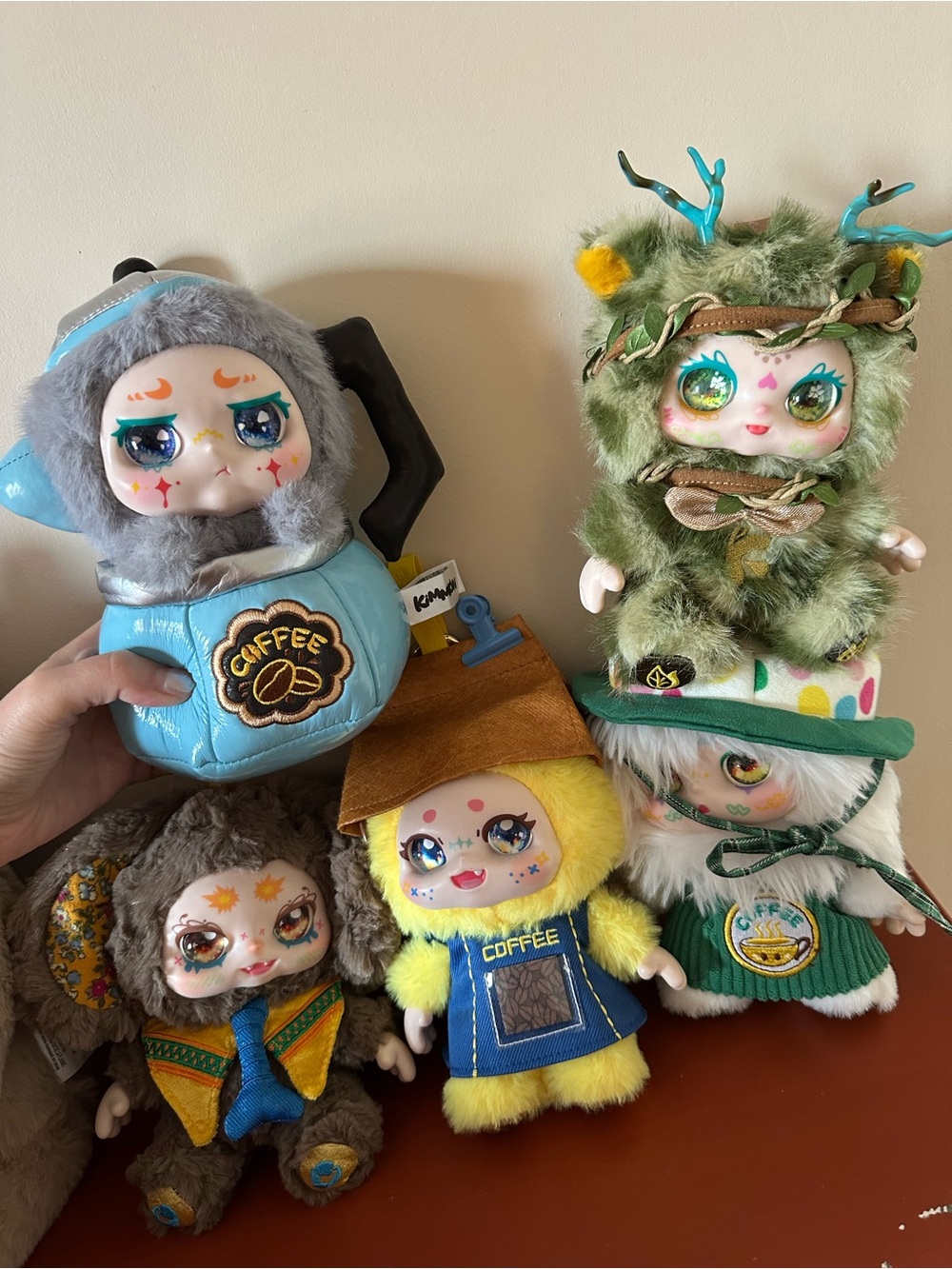 KIMMON x 5 Plush Dolls - Limited Edition , 6-7 inches tall